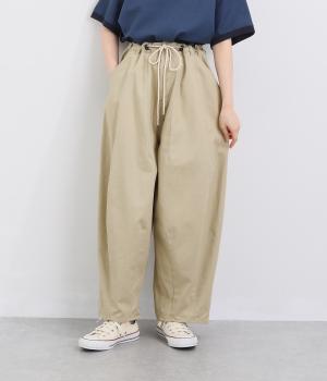 タックバルーンツイルパンツ(ベージュ-F)