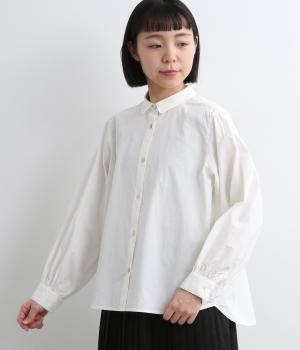 ラウンドヨークブラウス(オフホワイト-F)