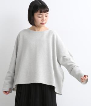 裏毛ドルマンワイドプルオーバー(トップグレー-F)