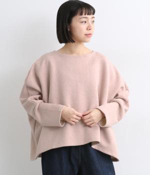 裏毛ドルマンワイドプルオーバー(トップピンク-F)