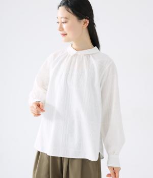 タイル刺繍ブラウス(オフホワイト-F)