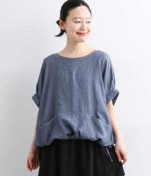 ライトインディゴデニムビエラドロストブラウス