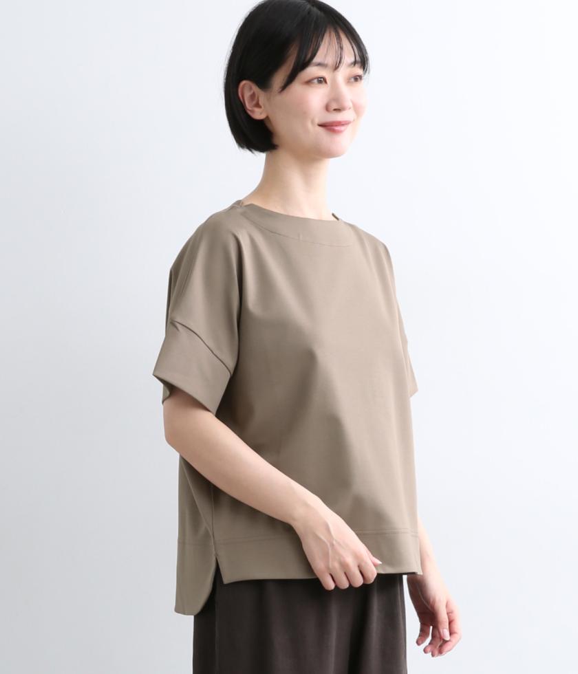 フライスボートネックボックスTシャツ