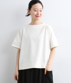 フライスボートネックボックスTシャツ(オフホワイト-F)