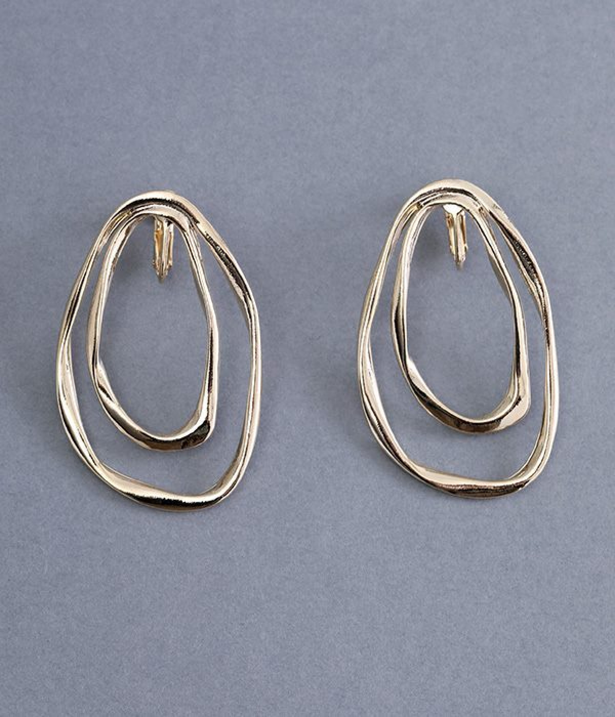 ドロップサークルサークル イヤリング(ゴールド-ONESIZE)