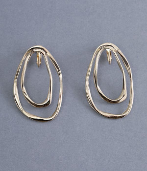 ドロップサークルサークル イヤリング(ゴールド-ONESIZE)