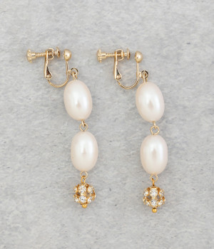 エッグ&エッグパールロンデル　イヤリング(カラー1-ONESIZE)