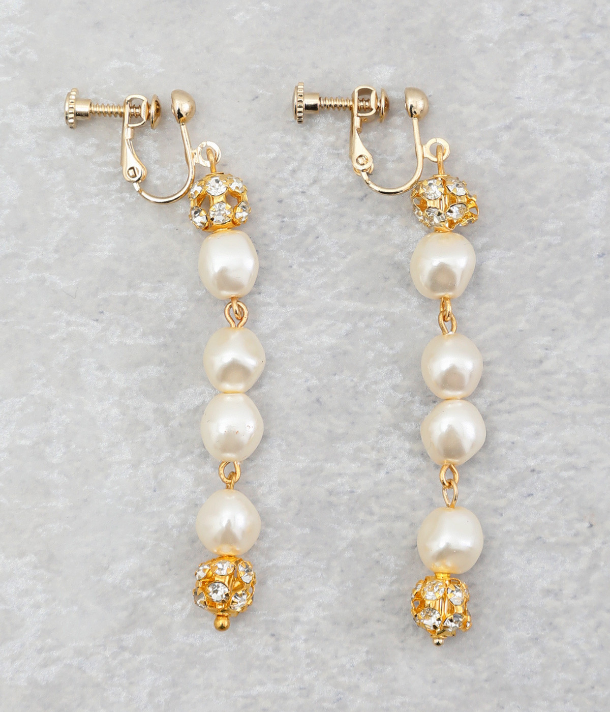 ロンデル&パール　イヤリング(カラー1-ONESIZE)