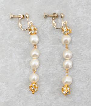 ロンデル&パール　イヤリング(カラー1-ONESIZE)