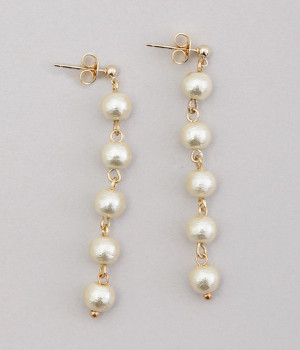 コットンパール　ピアス(カラー1-ONESIZE)