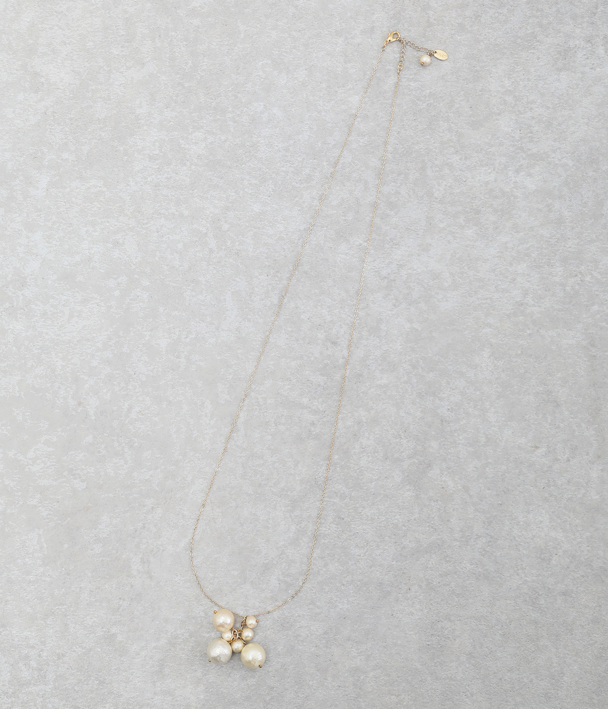 コットンパール　ロングチェーン　ネックレス(カラー1-ONESIZE)