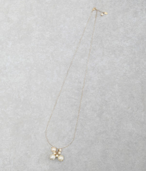 コットンパール　ロングチェーン　ネックレス(カラー1-ONESIZE)