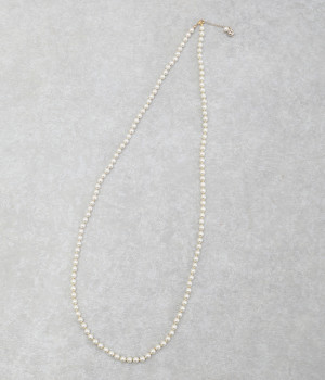 ロングパール　ネックレス(ゴールド-ONESIZE)
