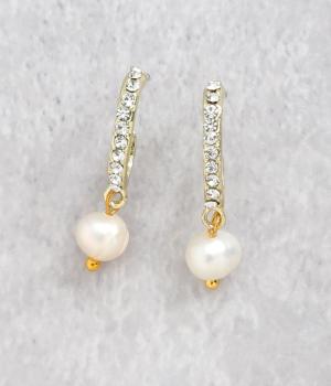 パール×ゴールド　ピアス