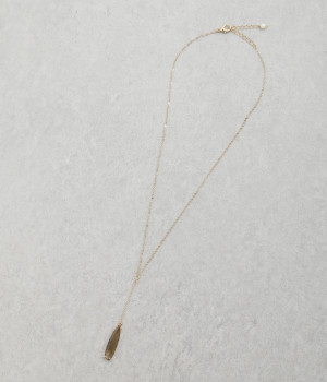 ティアドロップストーンネックレス(ブラウン-ONESIZE)