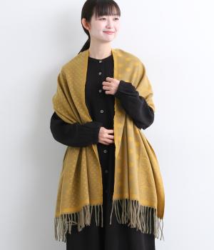 ペイズリー×ドット ストール(イエロー-F)