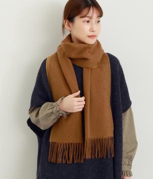 シンプルウールストール(ブラウン-F)