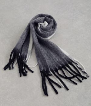 グラデーションストール(ブラック-F)