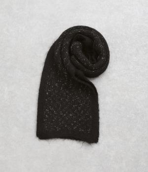 リブニットマフラー(ブラック-F)