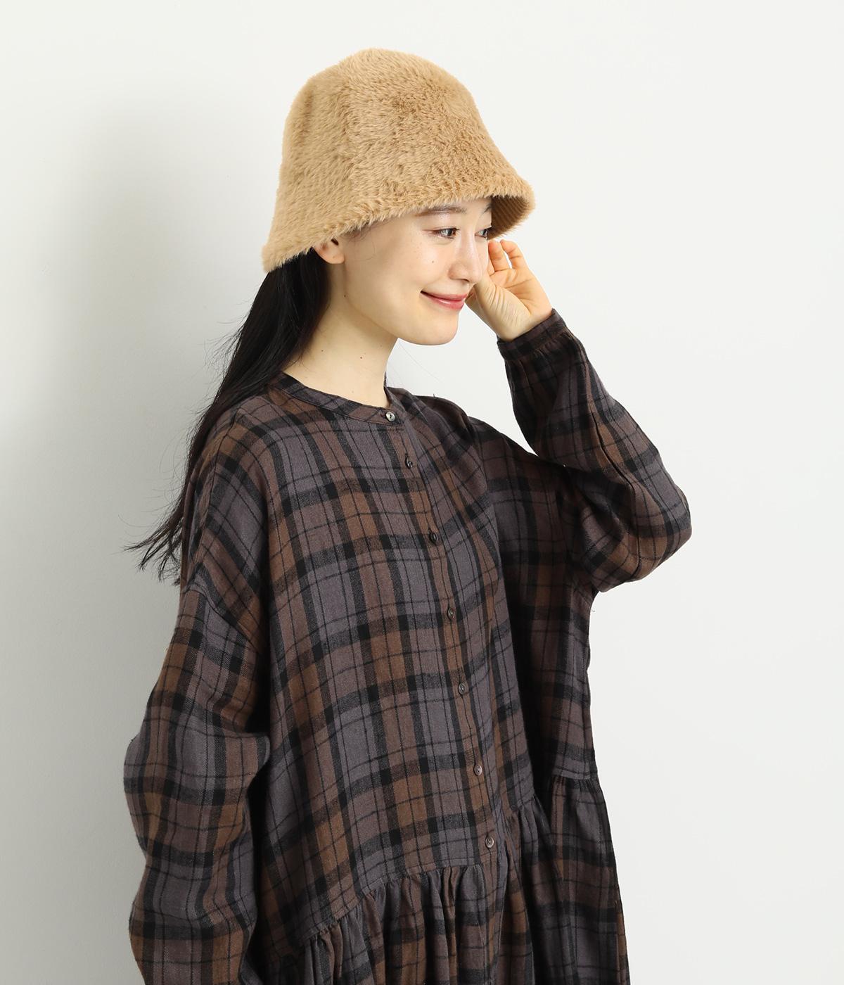 シャギーハット(ベージュ-F)