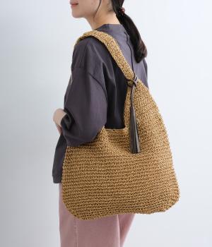 ペーパー タッセル付きワンハンドルトート