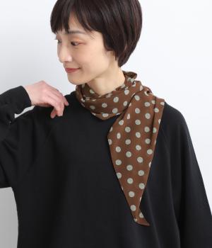 ドットシアーストール(ブラウン-F)