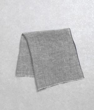 リネン 杢カラースカーフ(グレー-F)