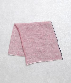 リネン 杢カラースカーフ(レッド-F)