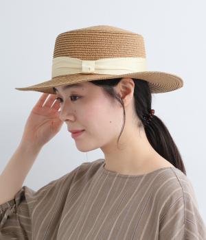 ペーパー リボンカンカン帽