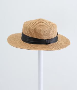 ペーパー リボンカンカン帽(ブラック-F)