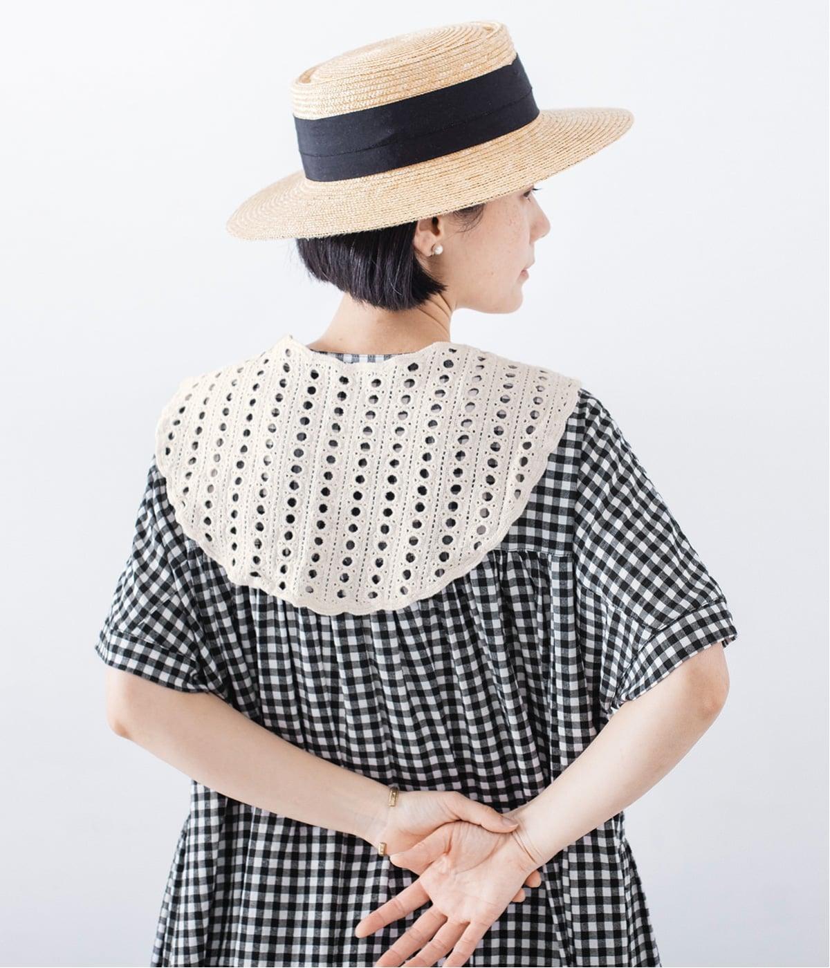 コットン レース編みショール(オフ-F)