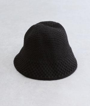 ニットバケットハット（ブラック・F）