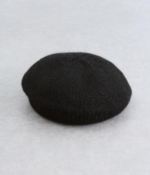 ウール混ニットベレー（ブラック・F）