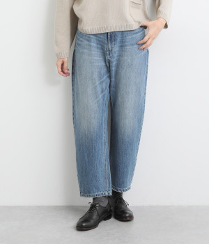 コットン12ozデニムコクーンパンツ(ブリーチ-2)