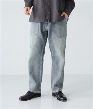 デニムベイカーパンツ(ブリーチ-ONESIZE)