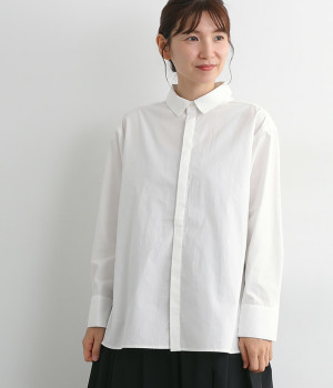 バックタックブラウス(オフホワイト-ONESIZE)