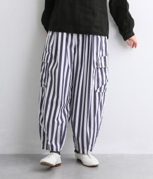 ミニタリーデザインカーゴパンツ(ストライプ-F)
