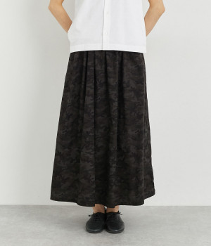 カモフラージュビエラタック＆ギャザースカート(チャコール-ONESIZE)