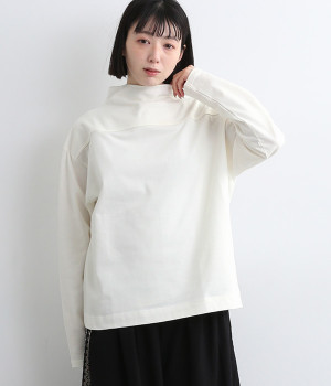 コットンBalus天竺ボトルネックプルオーバー(オフホワイト-ONESIZE)