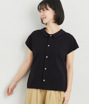 コットンジャージ2wayデザインプルオーバー(ブラック-ONESIZE)