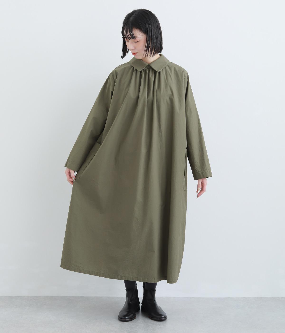 ちび襟2wayデザインワンピース(カーキ-F)