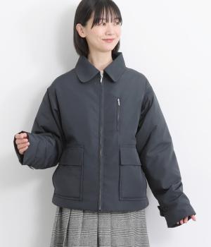 ファイバーダウンデザインジャケット(ネイビー-F)