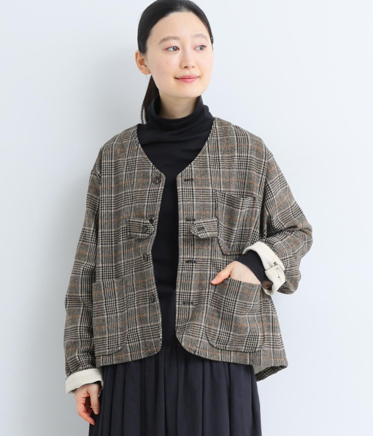 ブリティッシュフィッシャーマンズジャケット(ブラウンチェック-F)