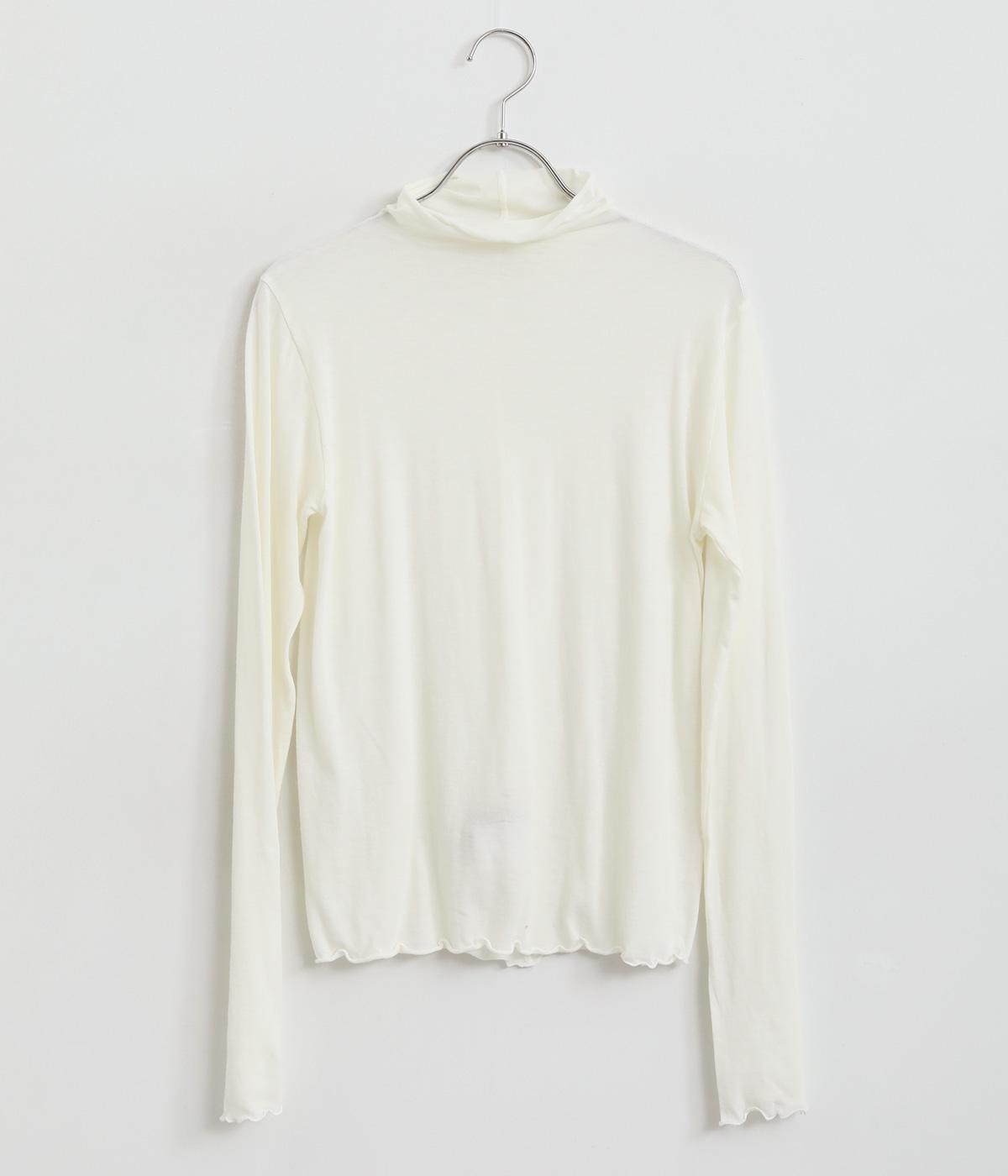 コットンメリノウール混タートルネックプルオーバー(アイボリー-F)