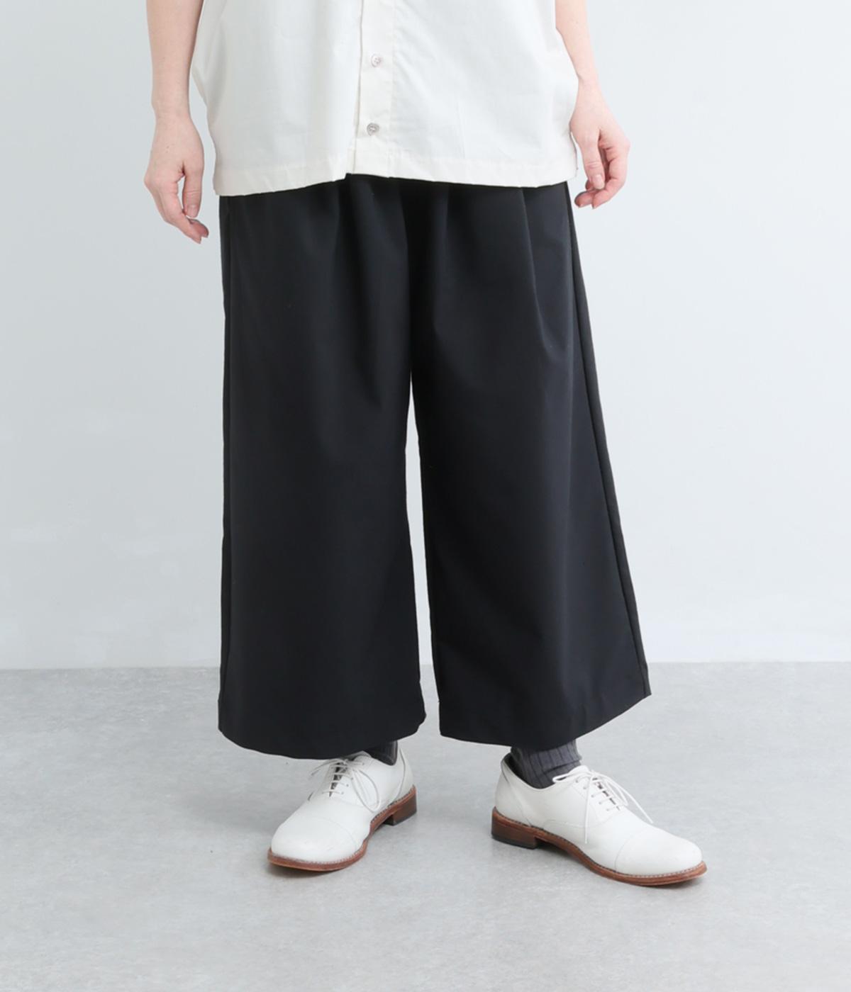 COOLMAXダンプストレッチイレギュラータックパンツ(ブラック-F)