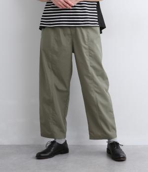 ECOPETブロードデザインコクーンパンツ(カーキ-F)