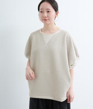 幾何学ジャカード×ブロード2wayプルオーバー