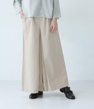 【8月下旬発売予定】コットンツイルHAKAMAパンツ(ベージュ-F)
