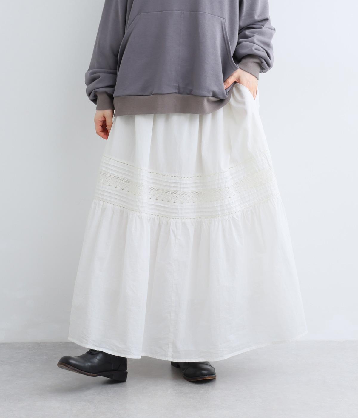 年末値下げ！希少新品DIRK VAN SAENE スカート シャンプレー&ローンLACEデザインスカート｜vent blanc（ヴァンブラン