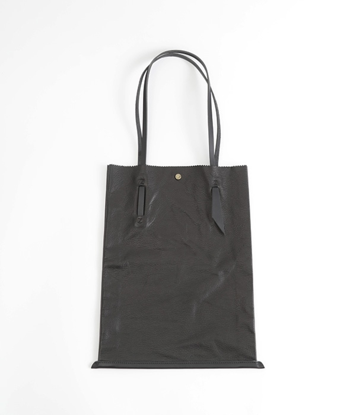 レザートートバッグ　大(ブラック-ONESIZE)